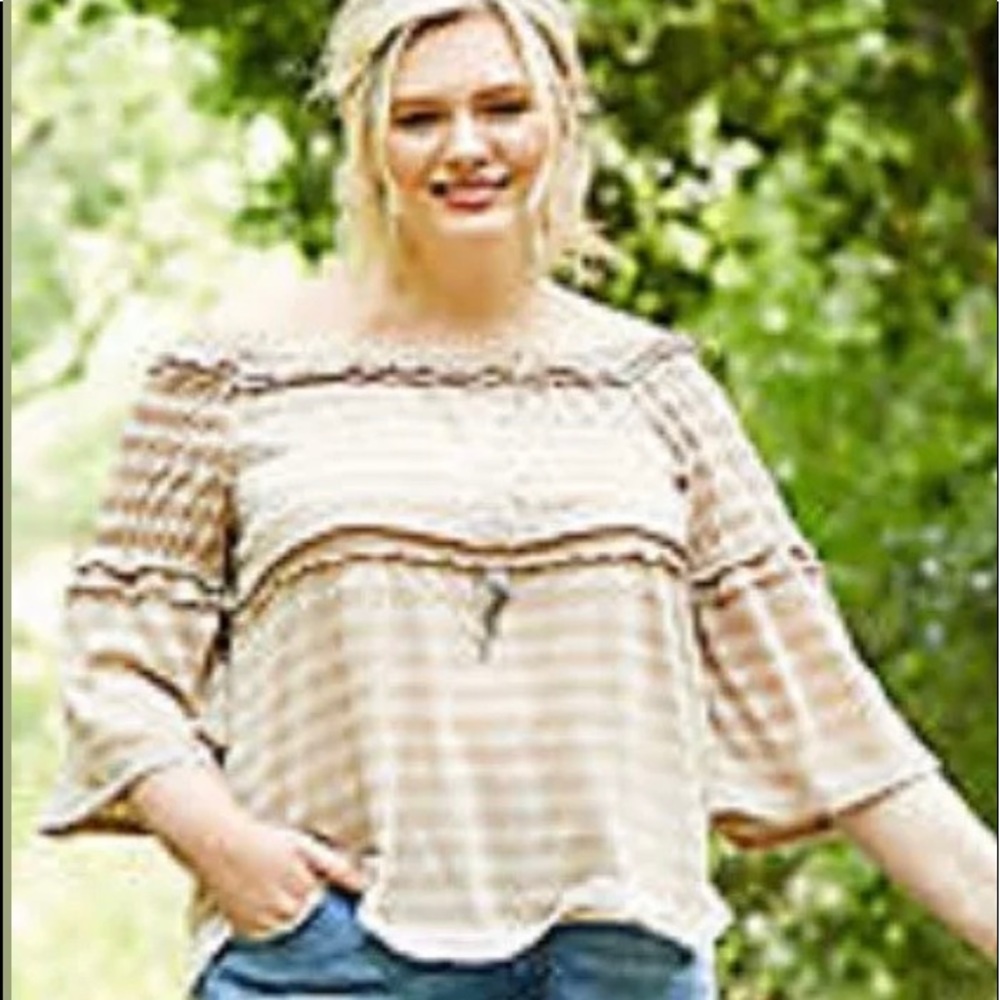 Maurices NWT smocked off the shoulder Plus Size 3X